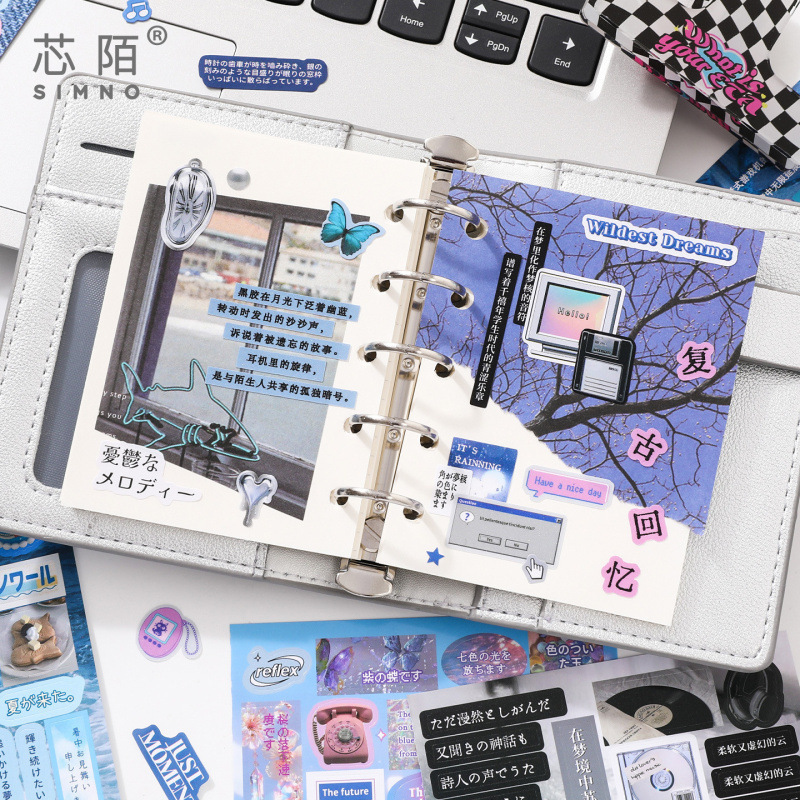 芯陌字素贴纸本新款ins风手帐贴纸本高颜值学生手帐装饰素材|undefined