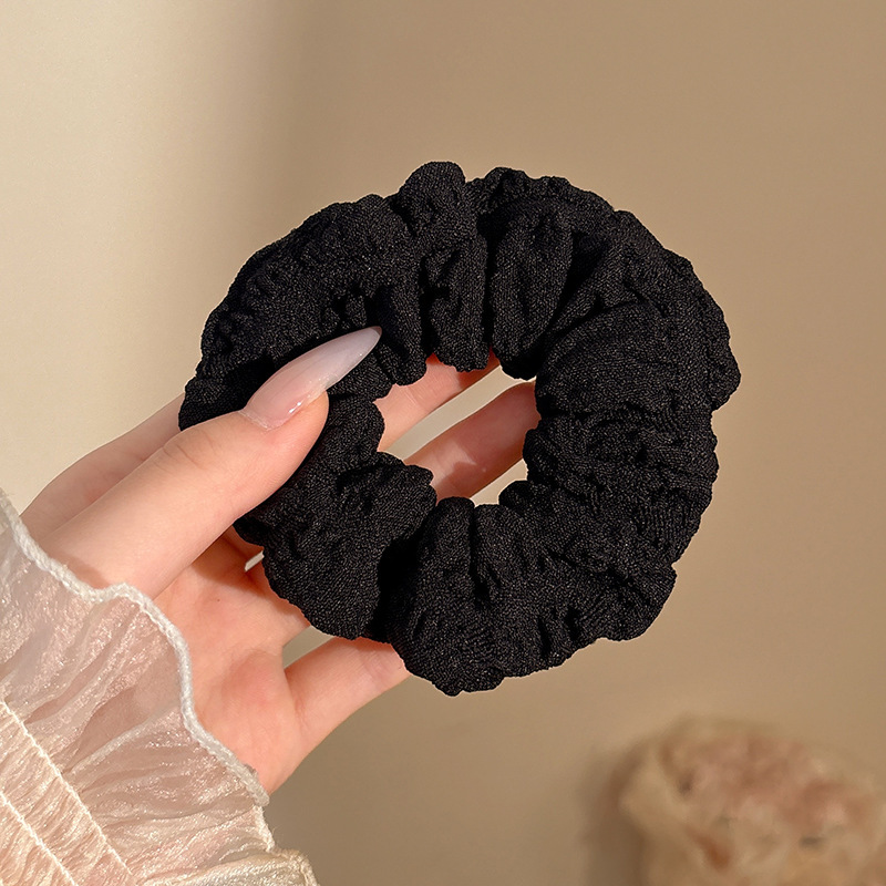 Anillo para el cabello de intestino grueso de gran tamaño coreano, bufanda cuadrada de alta calidad femenina, cuerda para el cabello, banda elástica y duradera, flor de viento perezosa