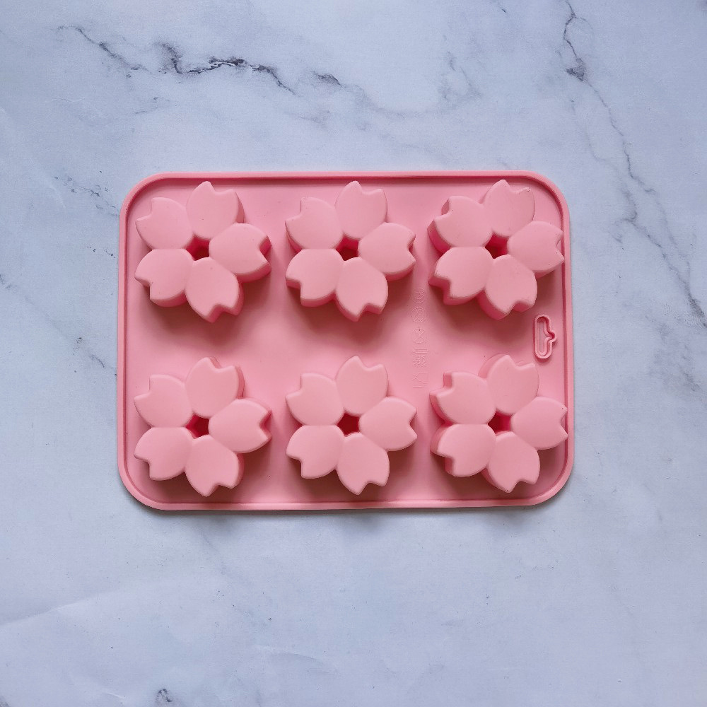 6 flores de cerezo 15 molde de silicona pastel helado pudín molde de postre jabón utensilios