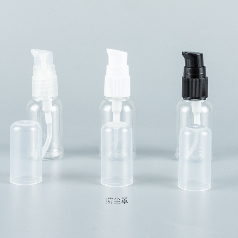 30ml cuello anillo transparente botella de hombro redondo bomba de polvo bomba de loción embalaje cosmético base líquida embalaje botella vacía para mascotas