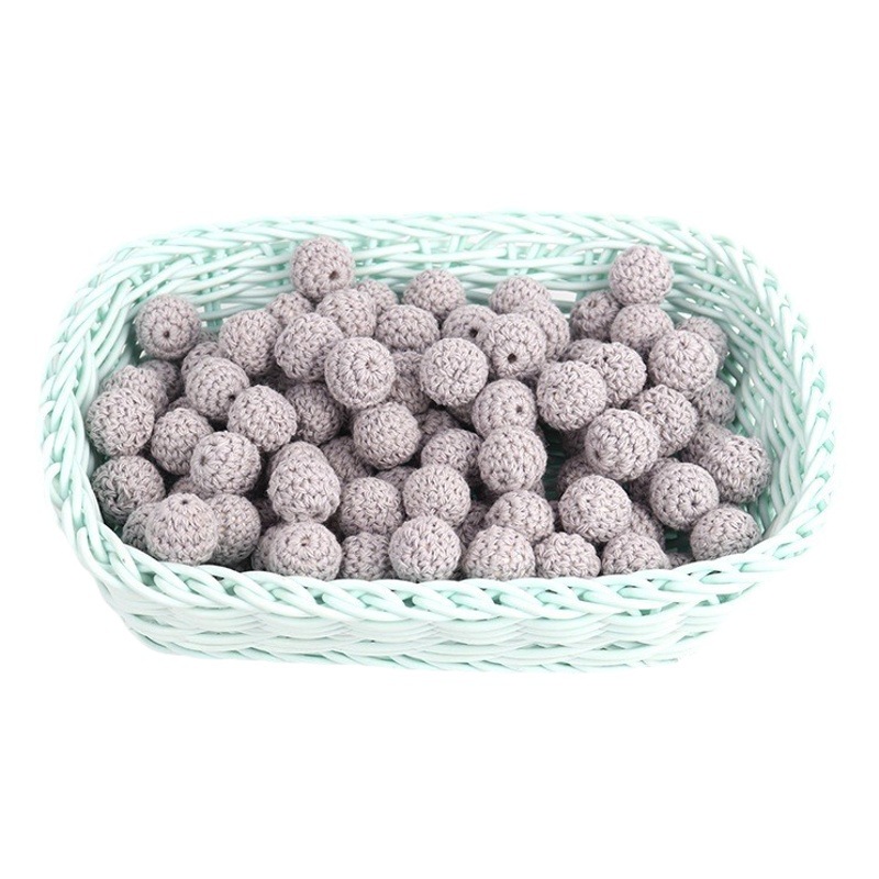 Amazon cuentas de lana joyas de color cuentas tejidas cuentas de lana hechas a mano accesorios cuentas sueltas cuentas de fábrica al por mayor
