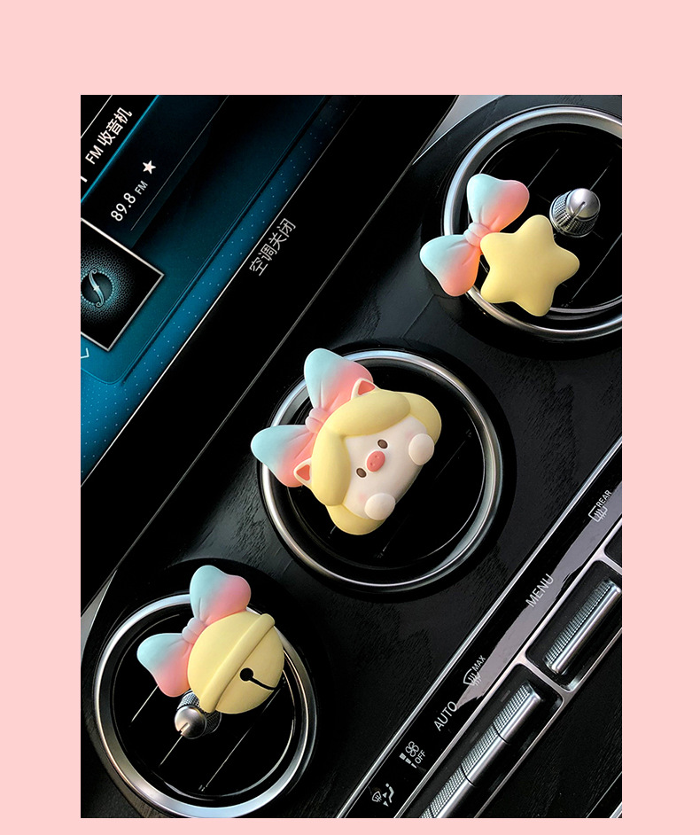 Retro pig Princess car aromatherapy car air outlet perfume decoration fragrance Stone car interior decoration accessories ladies