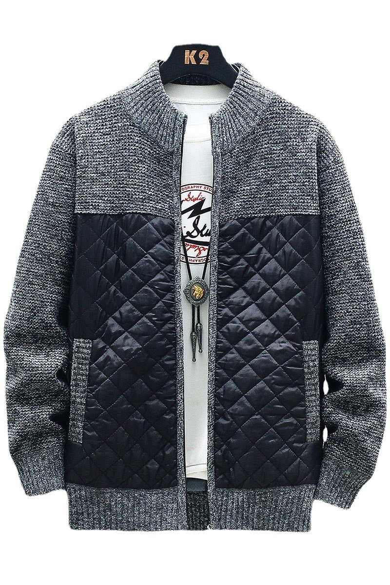 Nuevo 2022 otoño juventud hombres cardigan manga larga negocios Caballero stand collar suéter hombres suéter de lana