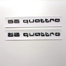 55 quattro排量标 适用于新款奥迪etron字标车标新电动汽车后尾标