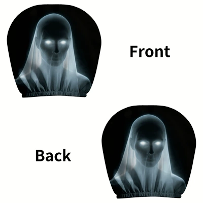 Cross-Border Quirky Ghost Car Pillow Cover, Personalized and Fun, Universal Car Seat Cover, Direct Sales from the Manufacturer (Universal seat cover) - 01-double-sided-1pc-26cm28cm