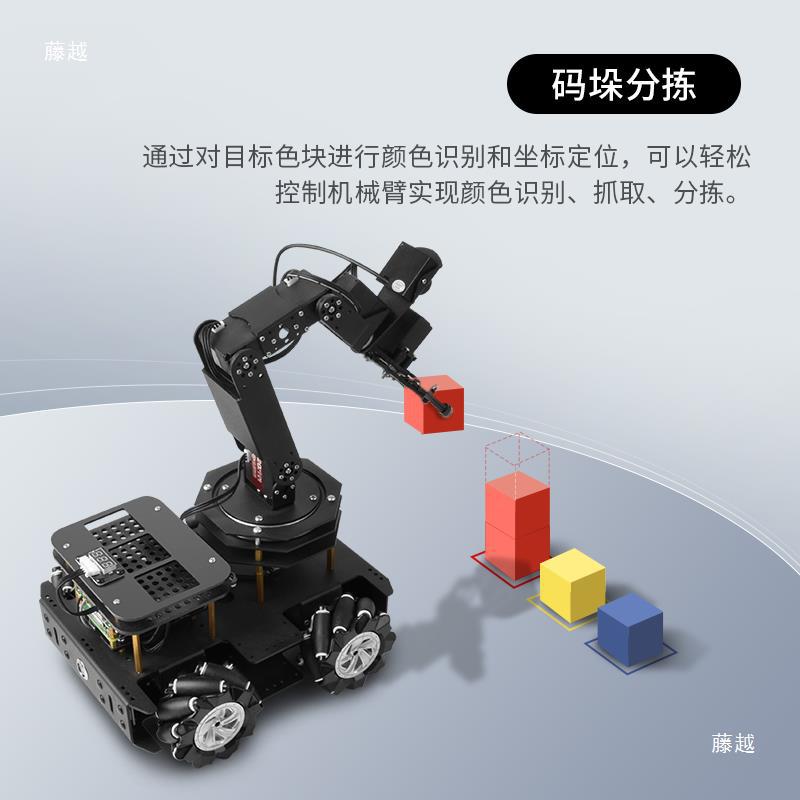 物流树莓派比赛小车OSRpython采摘机器人编程搬运机械臂其他