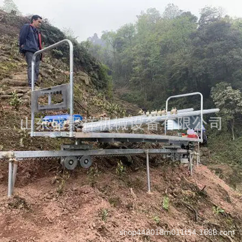 果园茶园物资搬运车 山路丘陵爬山车 自动停车 山地单轨运输车