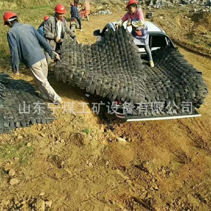 矿山橡胶炮被  轮胎炮皮1.8*2.0 开山专用炮被 尼龙缓冲防护网