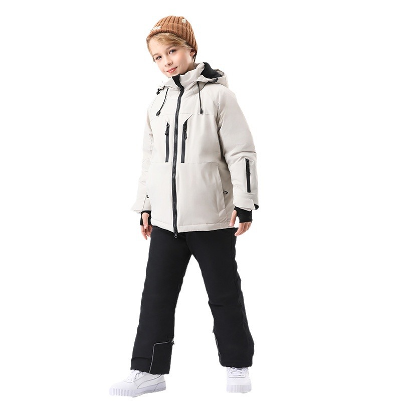 Roupas infantis Inverno ao ar livre crianças esqui terno terno grosso à prova d'água meninos e meninas médio e grande crianças jaqueta casaco quente_voghion.com