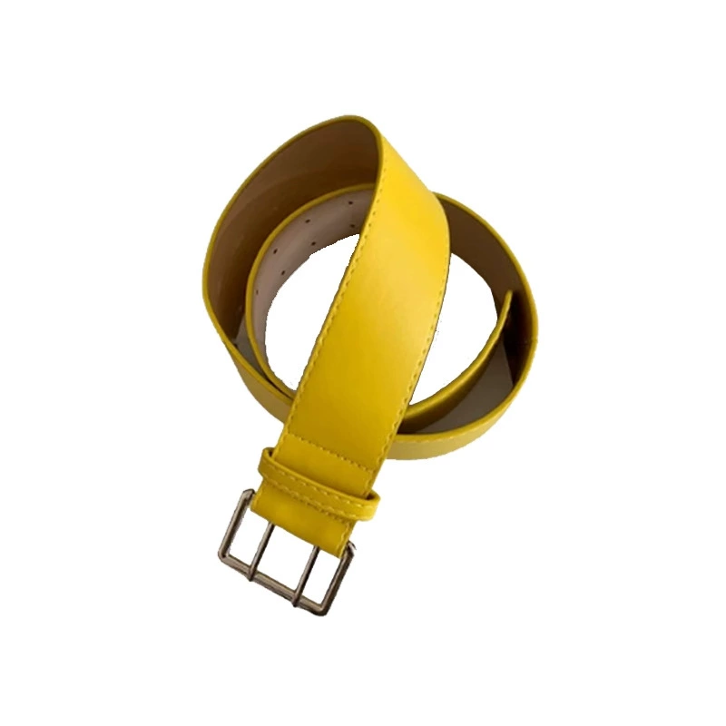 Lemon yellow belt, accessory, simple and elegant design