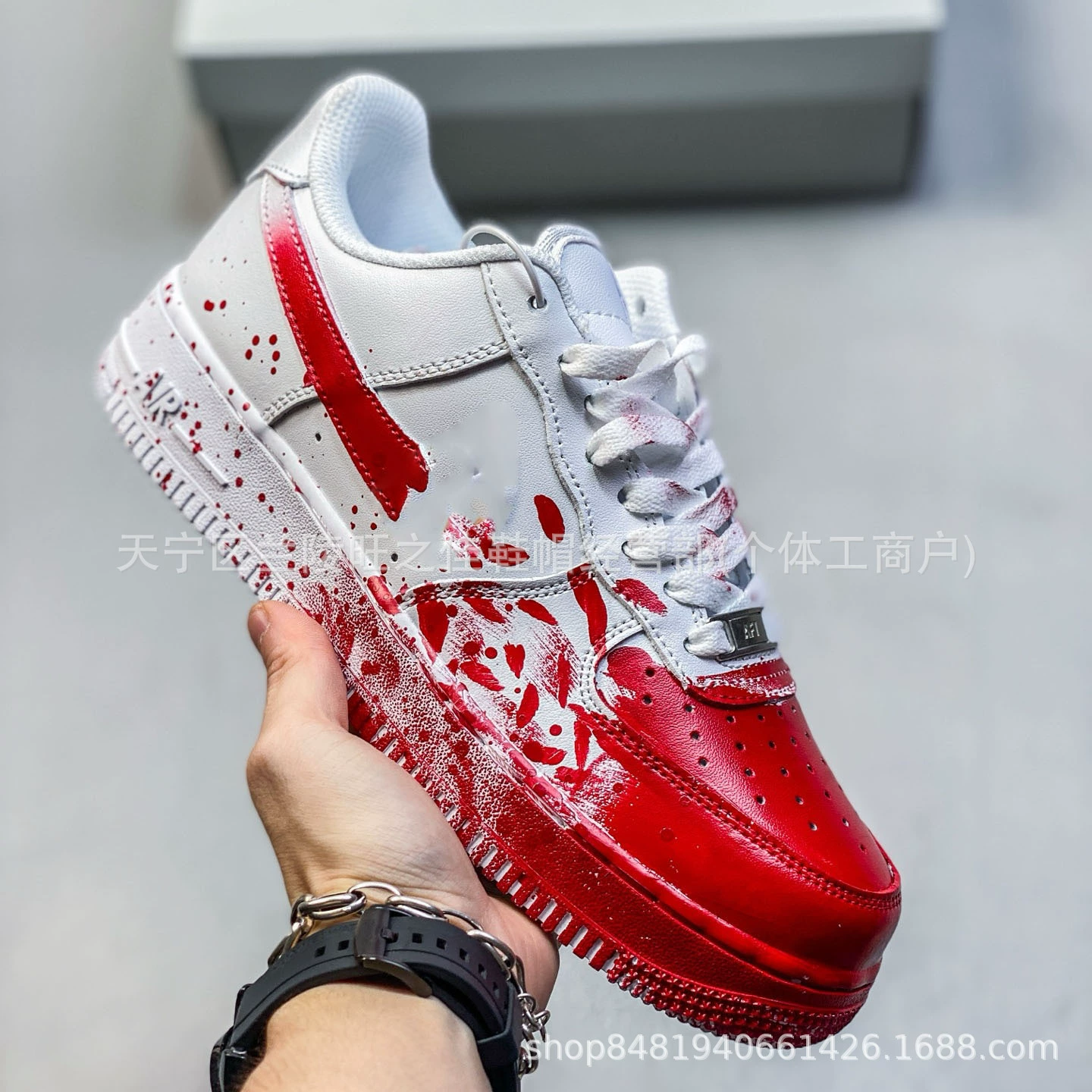 Мужские и женские кеды Putian Air Force 1'07 Low G Air Force One, низкие, с пейзажной росписью, повседневные бордовые кеды