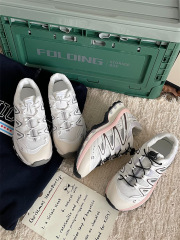 黑色網面復古透氣運動鞋女2023新款厚底老爹鞋百搭輕便超火阿甘鞋