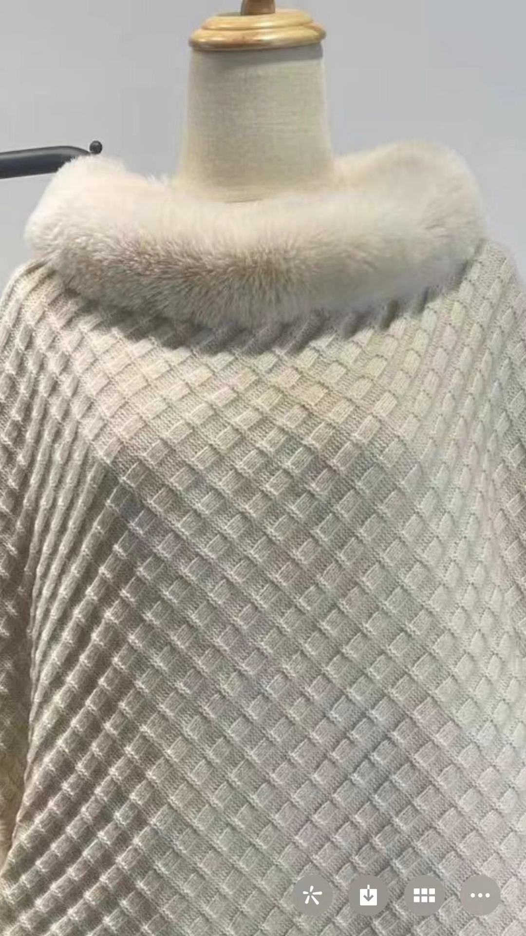 Abbigliamento da donna Pelliccia di coniglio Temperamento Nuovo girocollo Pullover Plaid Moda Scialle Lavorato a maglia_voghion.com