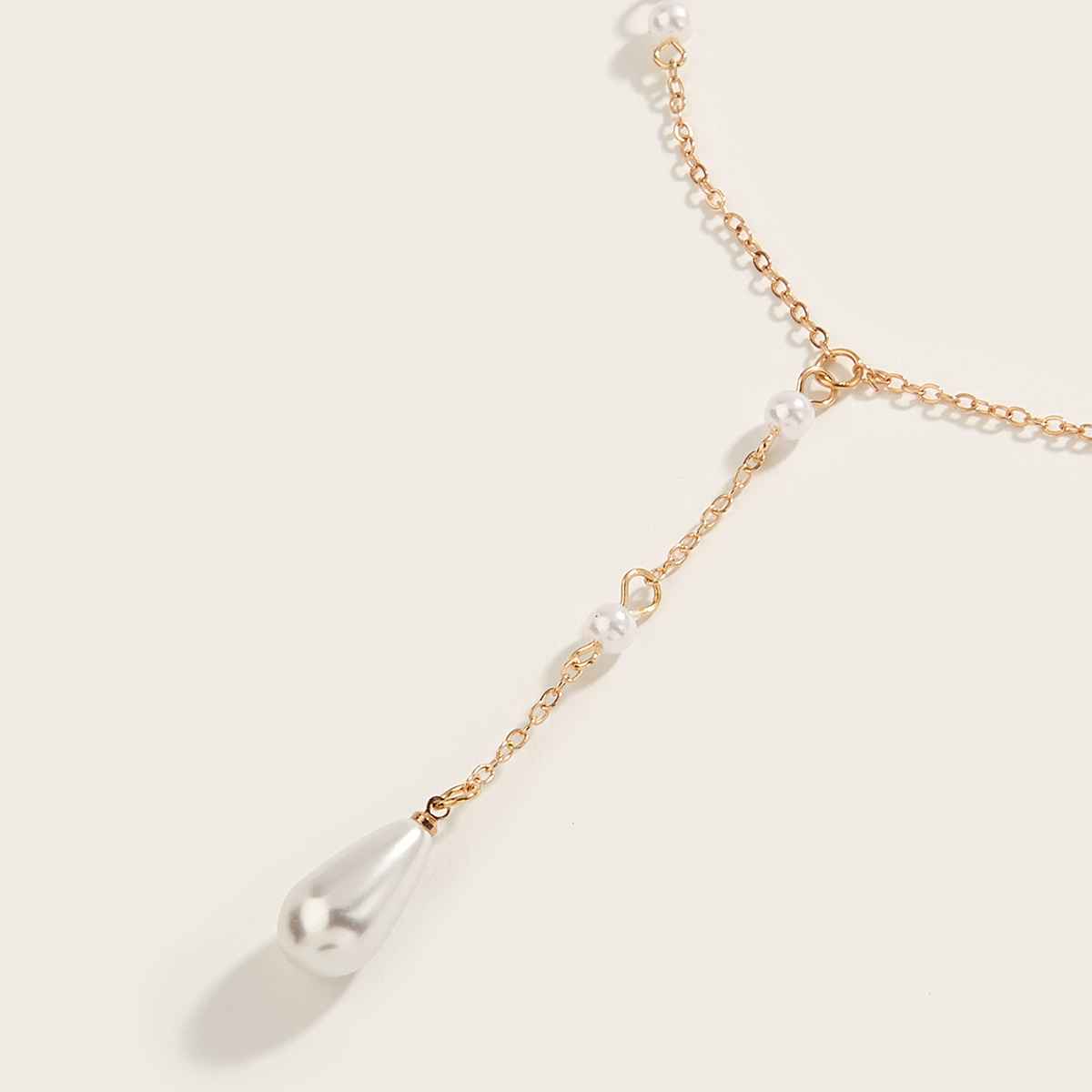 Zinc Alloy Chain Material Simple Style Solid Color Pearl Zinc Alloy Wholesale Pendant Necklace