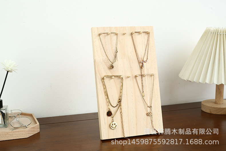 ネックレスディスプレイスタンド ブレスレット・手飾り陳列棚 木製収納棚 ジュエリー木製飾り棚 ジュエリー収納棚|undefined