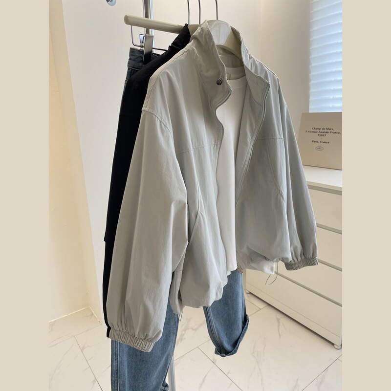 Petite Stand Collar Trench Coat for Women! Autumn Simple Versatile Slimming Outdoor Casual Jacket Coat Top