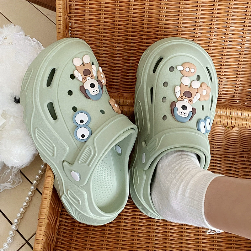 Slide, summer slippers, cute non-slip footwear platform, cartoon comfortable shoes for beloved