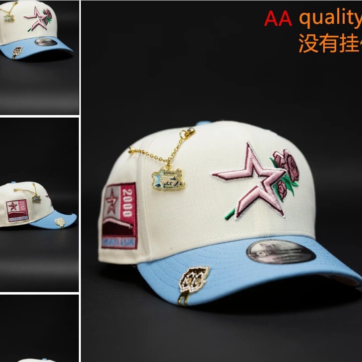 Comercio exterior transfronterizo al por mayor 2026 AA gorra de boca de pato bordado tridimensional ajustable gorra de hip-hop Yankees Dodgers