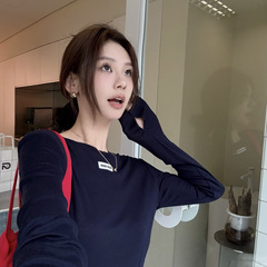 mm T恤重工下摆木耳边可盐可甜女25早秋9月新品舒适软糯修身T恤
