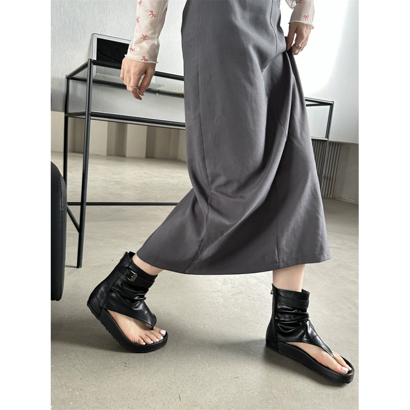 2024 новые плоские ножки римские женские сандалии