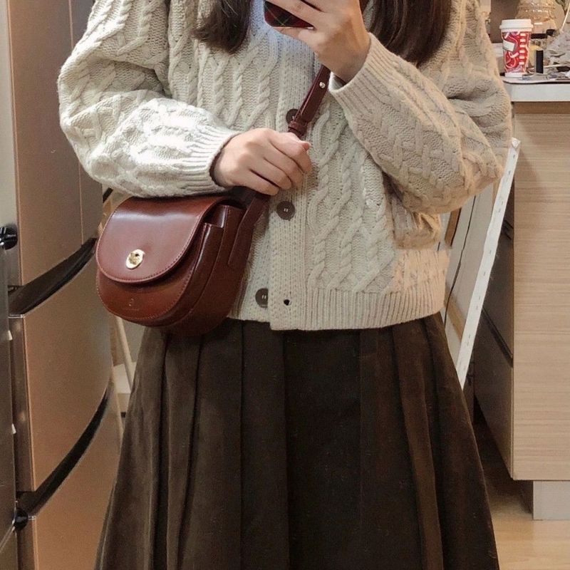 美拉德穿搭小香风套装女秋冬季学院风毛衣半身裙韩剧两件套连衣裙|undefined