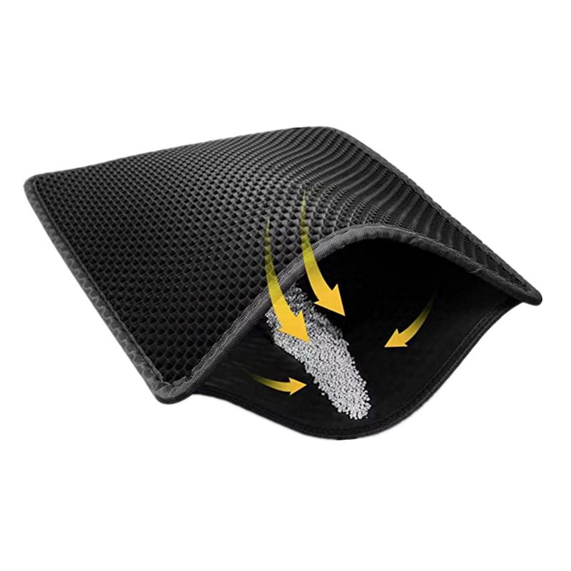 Cojín de arena de gato transfronterizo para evitar la salida de arena de gato, cojín de arena de doble capa de filtración super grande, cojín de control de arena mayorista