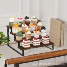 现货木制展示架四层厨房柜台架香料架收纳架分层台面展示架陈列架