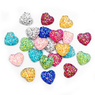 12mm heart heart-shaped gem patch DIY jewelry accessories material earring bracelet jewelry accessories 0.3g