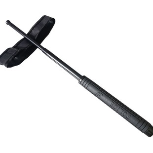 Factory Stick Metal Anti-body Whip Car Telescopic Three-section Iron Stick Black Plastic Climber Stick