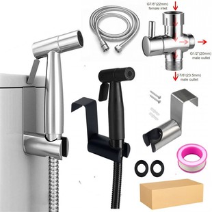 Cross-border 304 stainless steel toilet companion spray gun suit toilet washer faucet booster nozzle toilet spray gun