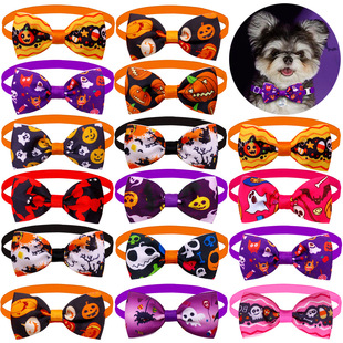 Cross-border New Halloween Pet Supplies Halloween Tie Tie Dog Cat Bow Decoration