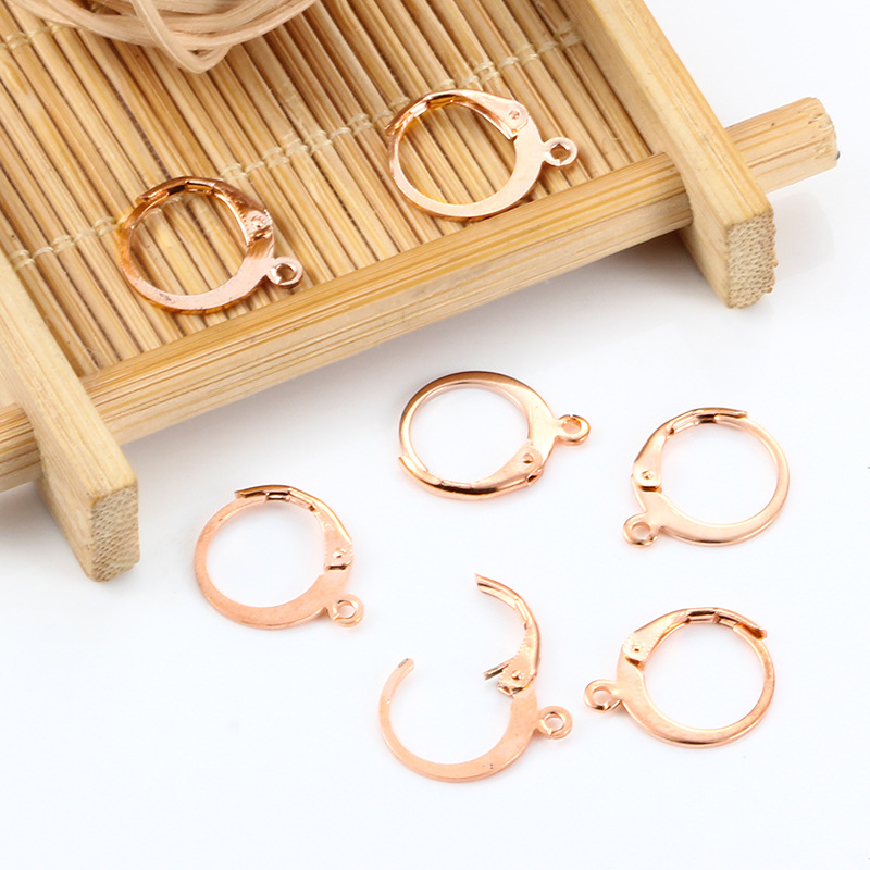 Solid Color Pattern 20 PCS/Package Stainless Steel Solid Color Polished Earring Findings