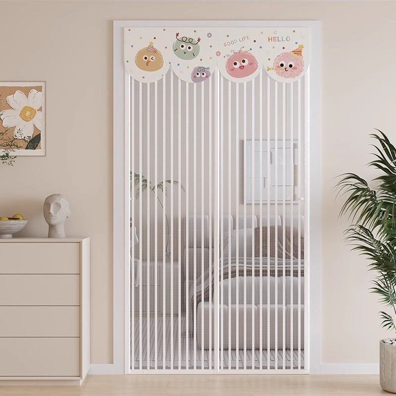 Mosquito-proof door curtain for summer, magnetic screen door and window with Velcro, no drilling required, self-adhesive magnetic partition, 2025 new model