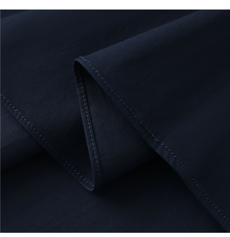 Đầm maxi nữ cổ bẻ thắt eo phong cách công sở mùa hè — Màu xanh navy chi tiết 16