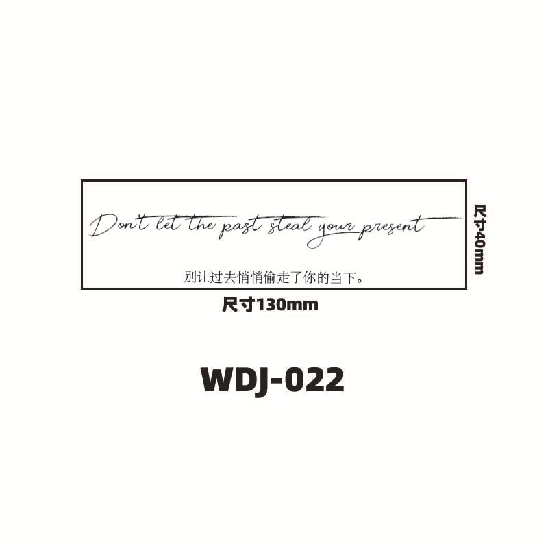 Jugo de hierbas pegatinas de tatuaje letras inglesas pegatinas de tatuaje de clavícula de la mano de espalda alta sensación impermeable a prueba de sudor semipermanente