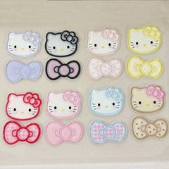 かわいいクリアゼリーアクリルkt猫蝶ネクタイ部品diy髪飾りヘアピン手作り材料携帯ケース