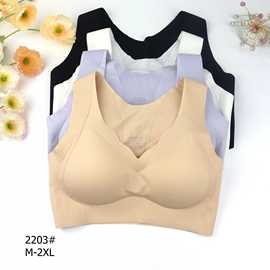 固定杯.乳胶美背2203# 薄B杯M-2XL聚拢上托尾货批发特卖促销跑量