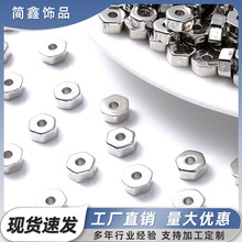 跨境diy饰品配件6mm珠子ccb间隔珠六面体间隔珠手串手链材料批发