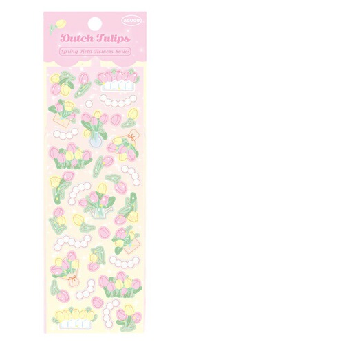 Springfield Flower Series Handbook Sticker Guka DIY Material Laser Colorful Cute Korean Sticker Water Cup Decoration