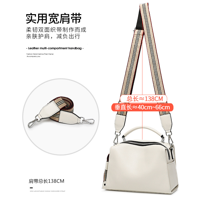 Bolso de mujer 2024 nueva moda de cuero de gran capacidad 100 bolsos de hombro pequeños bolsos de cuero de vaca de mujer bolso casual