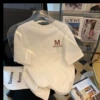 White, with short sleeve