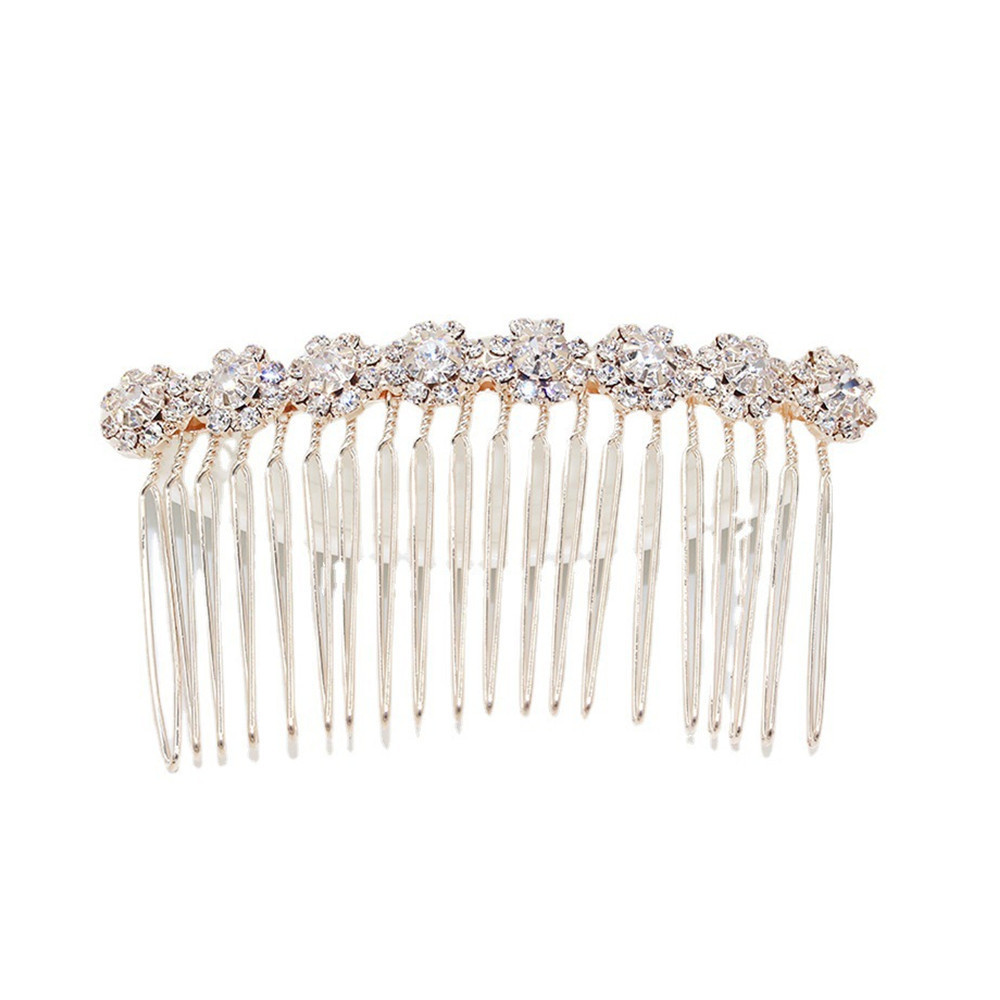 Women'S Fashion Solid Color Iron Plating Inlay Rhinestones Hair Combs display picture 4