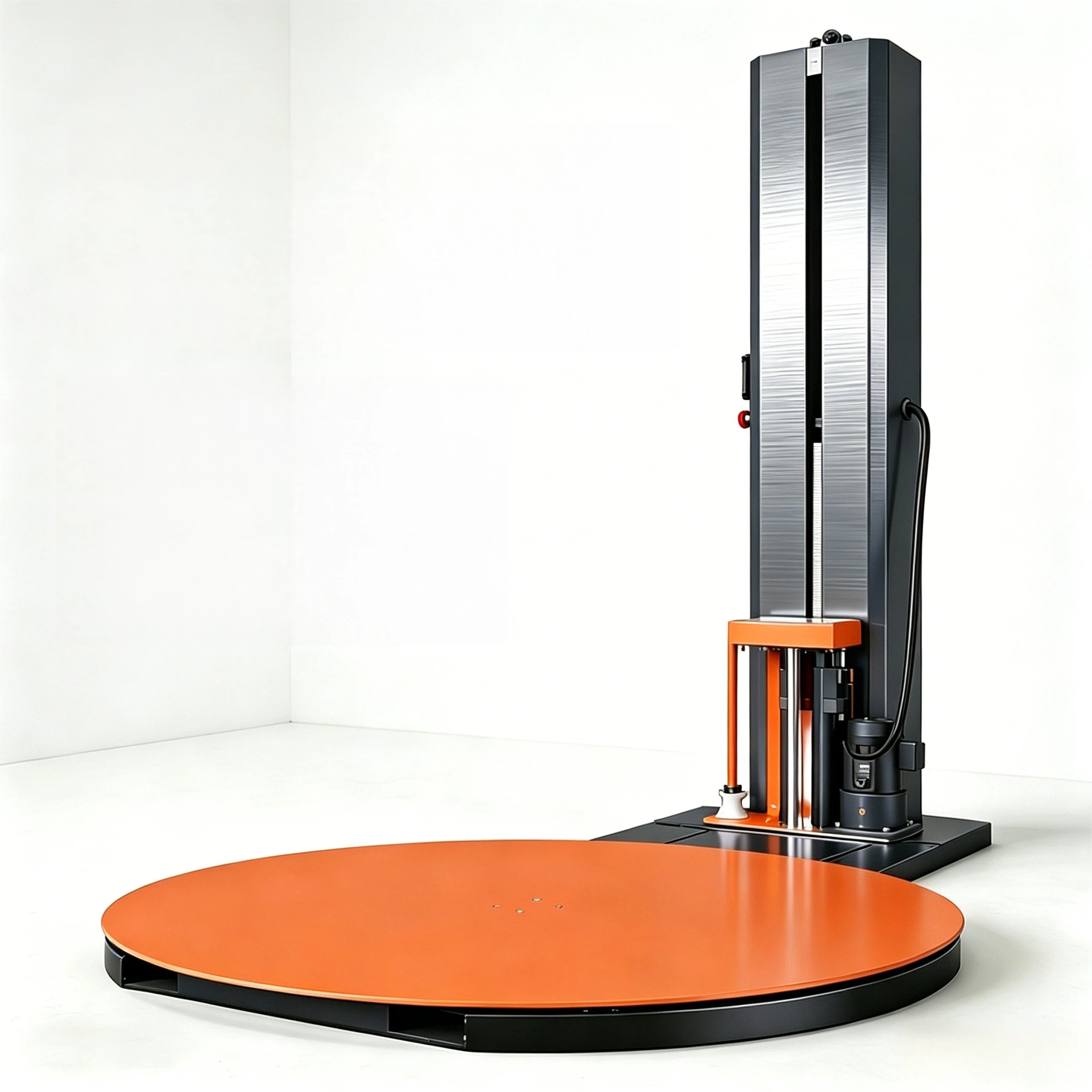 Máquina automática de enrollamiento de película de envasado de preestiramiento máquina de enrollamiento de película de envoltura de película autopropulsada máquina de enrollamiento de bandeja