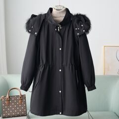 长期有货2025海宁可拆兔毛内胆派克服女秋冬新品貉子毛领皮草外套