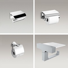 ホテルエンジニアリングバスルームトイレットペーパーホルダークロームメッキ携帯電話ペーパータオルホルダートイレットペーパーホルダートイレットペーパー収納ラック