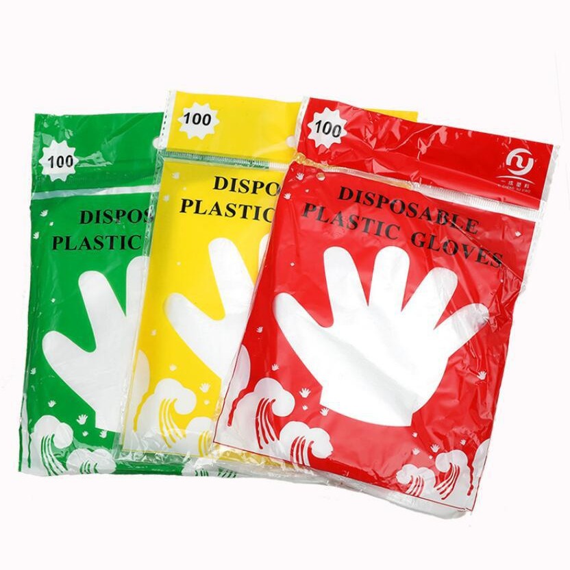 Disposable thickened PE film plastic tableware hairdressing household food kitchen hygiene transparent wholesale transparent