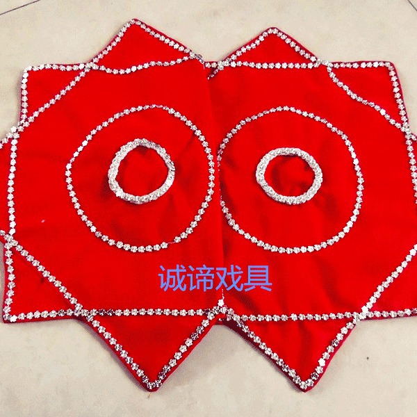 加厚考级儿童麻纱东北秧歌舞蹈手绢花八角巾广场舞二人转方巾手帕