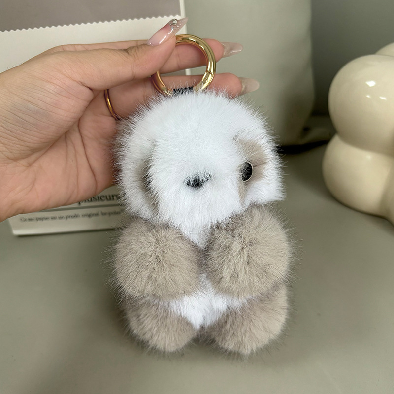 Imitación de pelo de visón panda colgante regalo de cumpleaños agarra muñeca de peluche lindo panda bolsa colgante