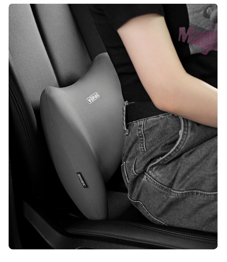 Weihao Car Lumbar Support Summer Ice Silk Waist Cushion for Long-Distance Driving, Four-Season Breathable Memory Foam for Home Office Use