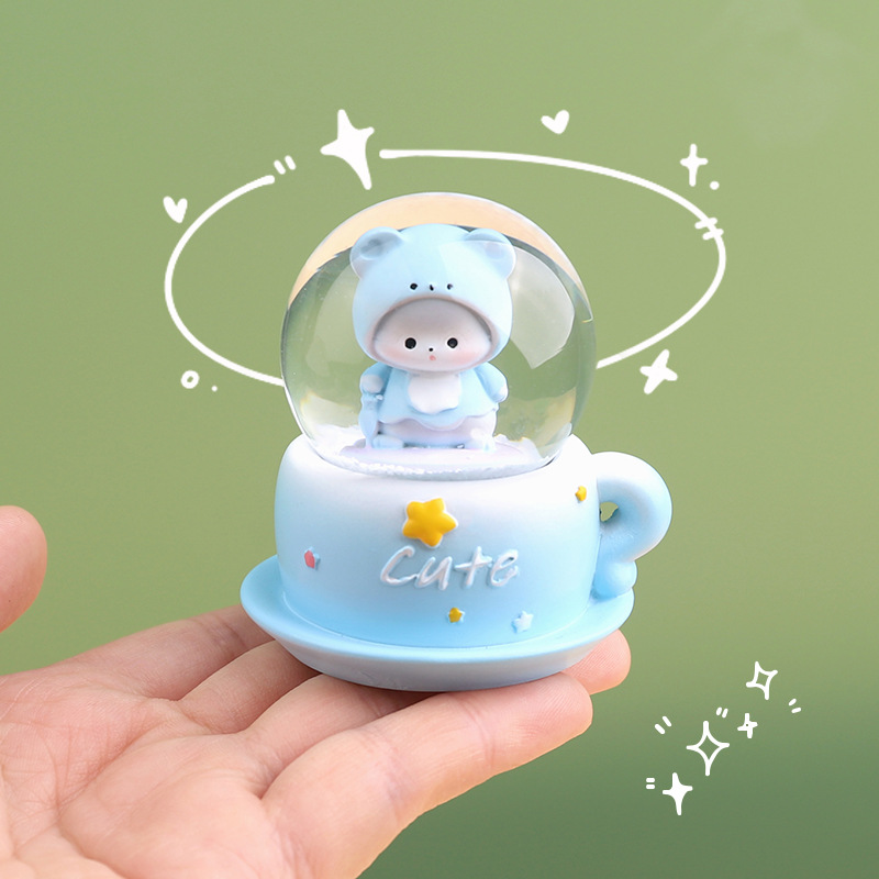 Online Red creative mini crystal ball decoration luminous glass ball children's toy resin decorative crafts wholesale